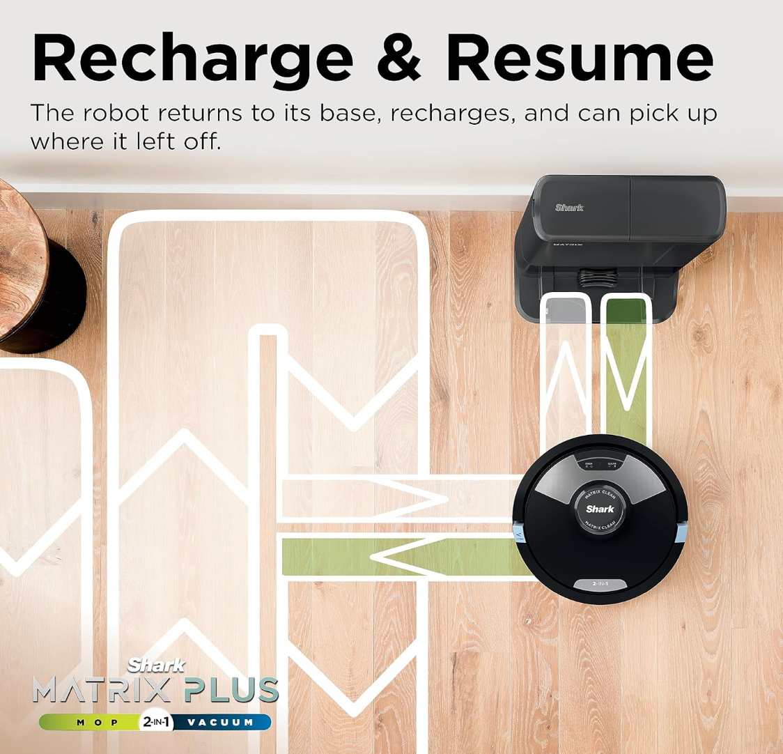 Shark Matrix Plus 2in1 Robot Vacuum & Mop with Sonic Mopping